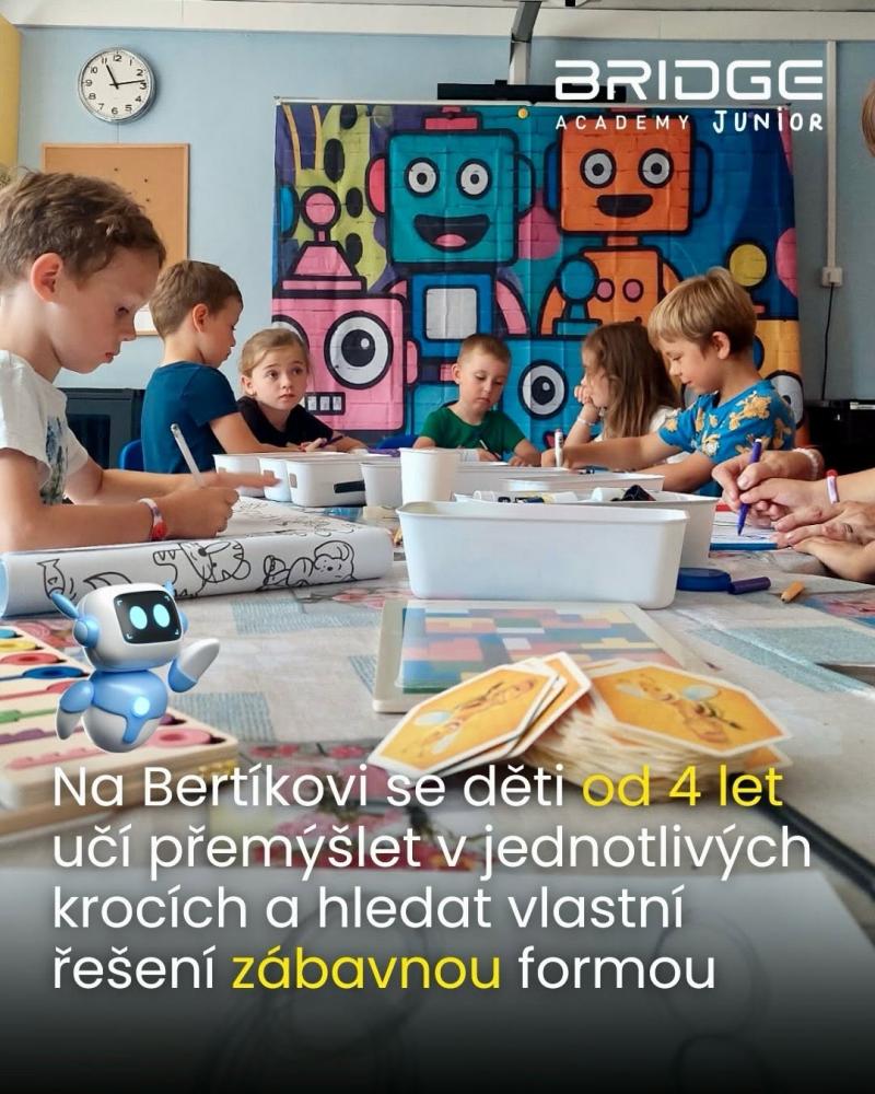 Pohybové a kreativní aktivity dětí na Bertíkově technickém kempíku
