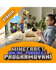 Virtuální POKROČILÉ Programování v Minecraftu - 8 lekcí. Středa 17:30 - 18:45 hodin
