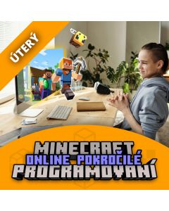 Virtuální POKROČILÉ Programování v Minecraftu - 8 lekcí. Úterý 17:30 - 18:45 hodin