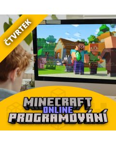 Online programování v Minecraftu - 15 lekcí. Čtvrtek 17:30 - 18:45 hodin