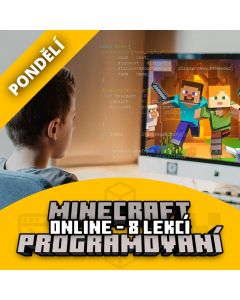 Virtuální Programování v Minecraftu - 8 lekcí. Pondělí 16:00 - 17:15 hodin