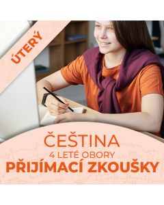 Online příprava na přijímačky z češtiny - 4 leté obory
