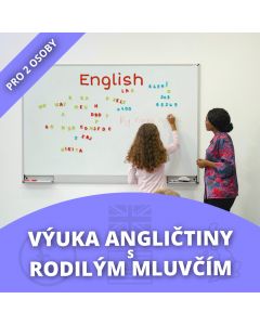 Výuka Anglického jazyka s rodilým mluvčím - pro 2 osoby (cena za 12 lekcí)