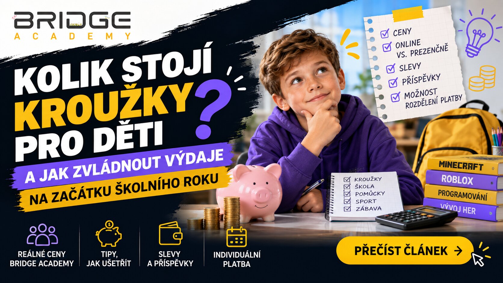 Kolik stojí kroužky pro děti a jak zvládnout výdaje na začátku školního roku?