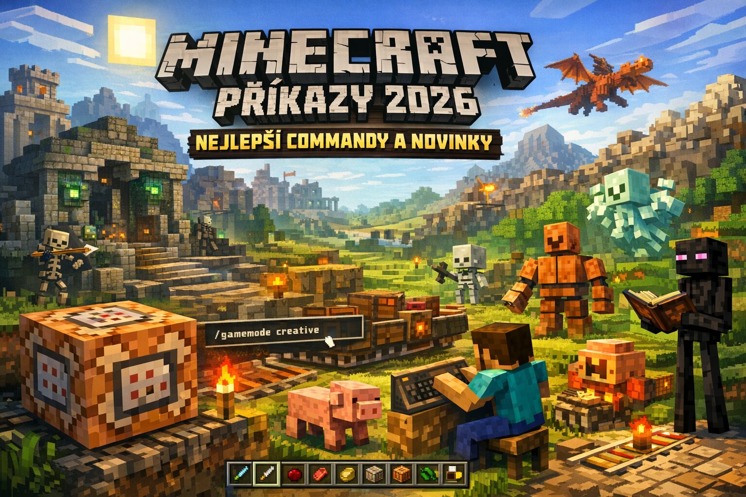 Minecraft příkazy 2026: Nejlepší commandy, které musí znát každý hráč