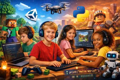 IT příměstské tábory pro děti: Minecraft, Roblox, Unity a Python