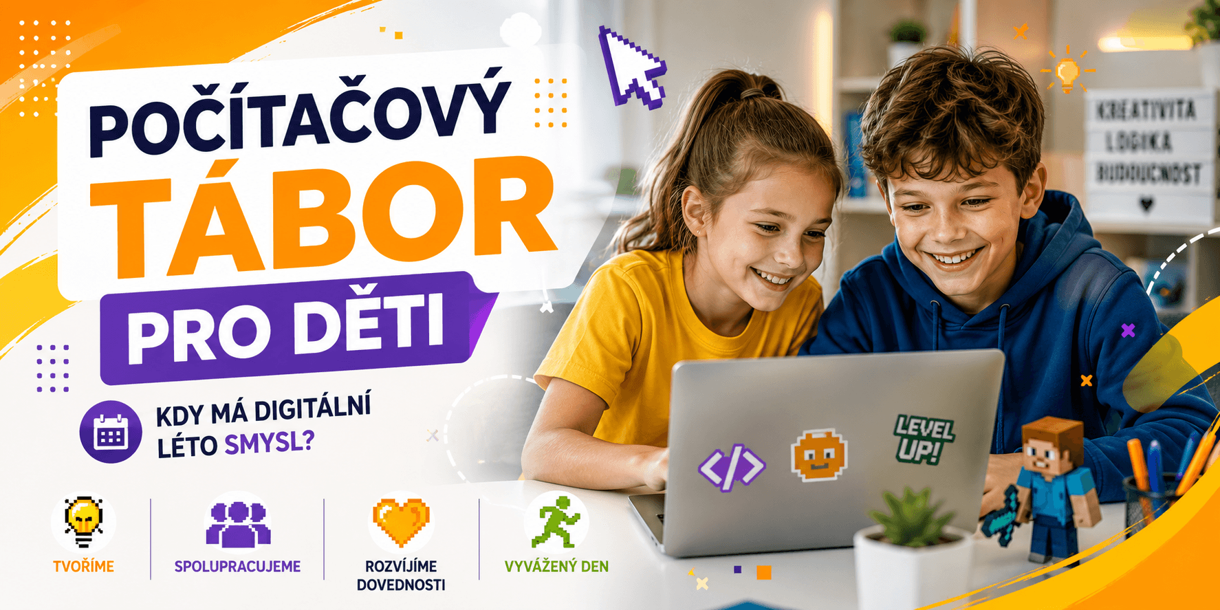 Počítačový tábor pro děti a čas u obrazovky: kdy má digitální léto smysl