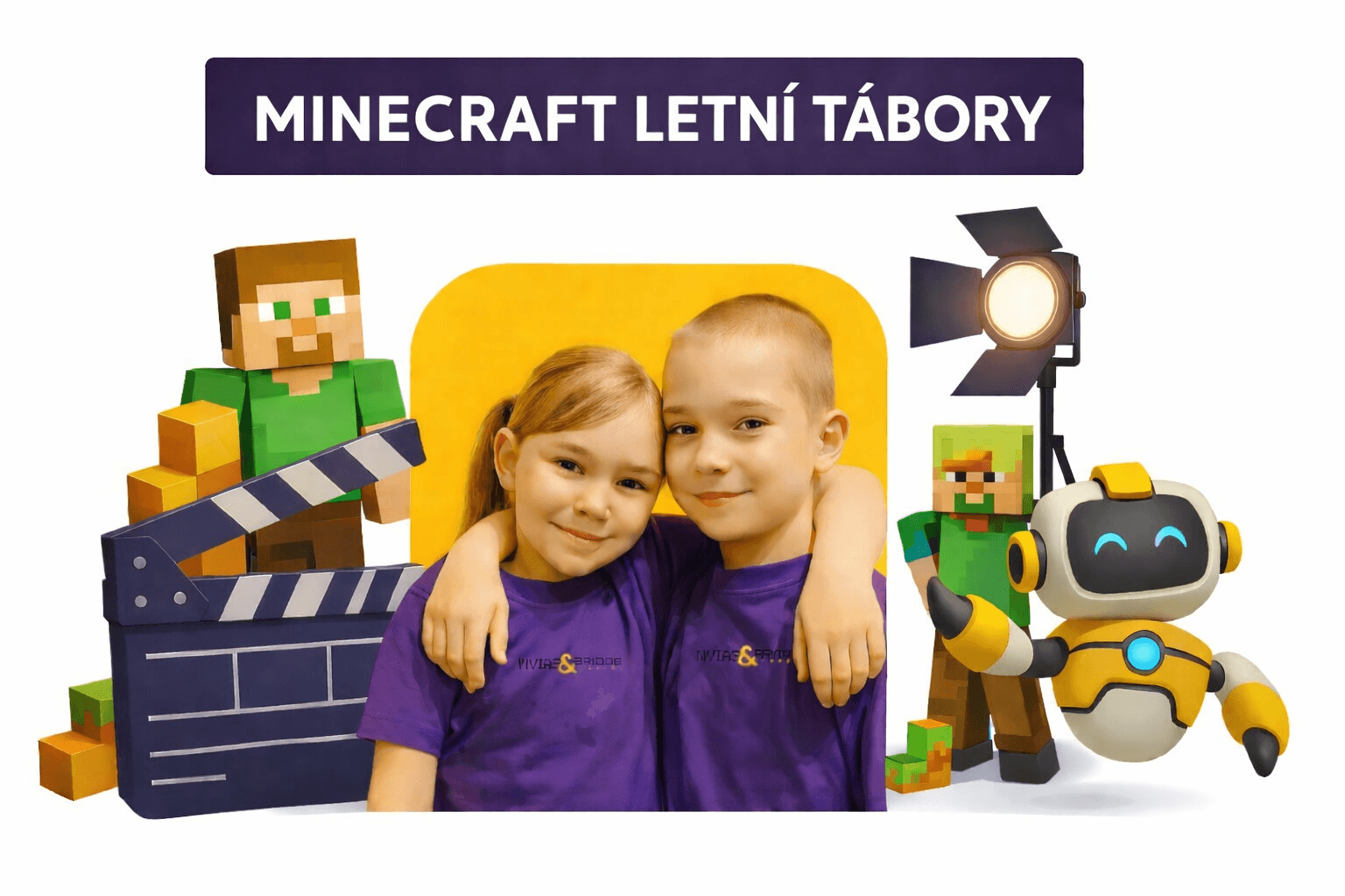 Děti na technologickém táboře Bridge Academy v městě Chrudim – rozvoj digitální gramotnosti