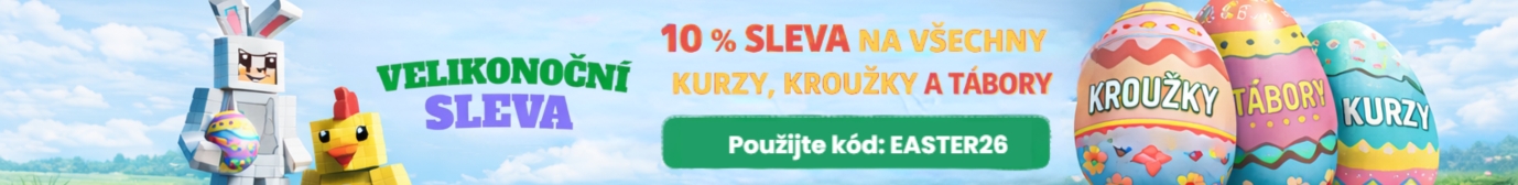 Využijte velikonoční slevu a rezervujte dětem místo včas. Stačí zadat v košíku kód EASTER26